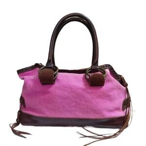 Pink and Brown Women's Purse Doctor's Hand Bag
